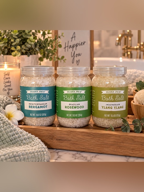 Trader Joe'S Other - Trader Joe’s Bath Salt 3-Piece Bundle | Bergamot Rosewood Ylang Ylang 10.5 oz